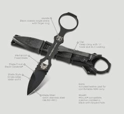 Benchmade Thompson Mini SOCP Fixed Blade Knife, Nylon Sheath - 177BK 13 Benchmade Thompson Mini SOCP Fixed Blade Knife, Nylon Sheath - 177BK -Knifes Series Shop B177BK 5