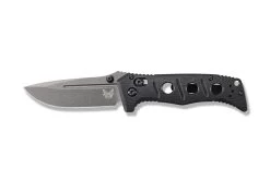 Benchmade Mini ADAMAS Grey CPM-CruWear® Steel Black Handle Folder Knife - 273GY-1
