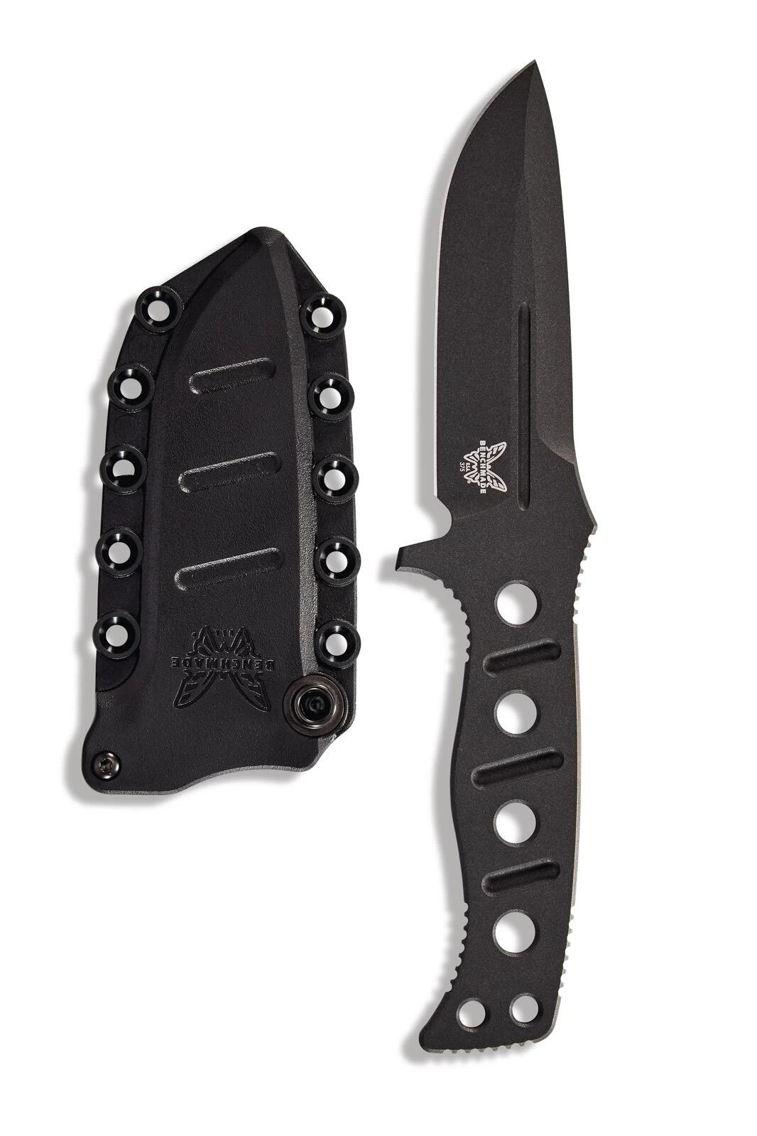 Benchmade ADAMAS CPM-CruWear® Steel Black Fixed Blade Knife, PIM Sheath - 375BK-1 3 Benchmade ADAMAS CPM-CruWear® Steel Black Fixed Blade Knife, PIM Sheath - 375BK-1