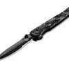 Benchmade Thompson SOCP Black D2 Steel Serrated Edge Black Handle Folder Knife - 391SBK -Knifes Series Shop B391SBK