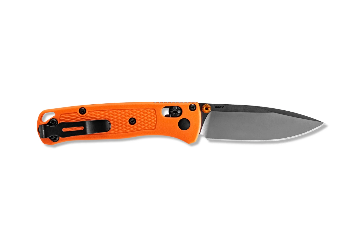 Benchmade Mini Bugout CPM30V Steel Orange Handle Folder Knife - 533 4 Benchmade Mini Bugout CPM30V Steel Orange Handle Folder Knife - 533 - Image 2