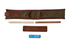 BPS Knives Knife Sharpening Kit, 240/800 Grit Stones, Leather Strop, Compound, Nylon Case