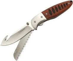 Browning Hunt 'N Gut Hardwood Folder Knife And Saw - Model 0053