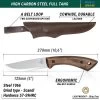 BeaverCraft BSH1 β Traditional Bushcraft Knife (Walnut Handle + Leather Sheath) 2 BeaverCraft BSH1 β Traditional Bushcraft Knife (Walnut Handle + Leather Sheath) -Knifes Series Shop BVCBSH1