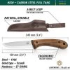 BeaverCraft BSH2 – Traditional Bushcraft Knife (Walnut Handle + Leather Sheath) -Knifes Series Shop BVCBSH2