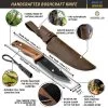 BeaverCraft BSH3 – Traditional Bushcraft Knife (Walnut Handle + Leather Sheath) W/ Blued Steel -Knifes Series Shop BVCBSH3