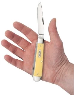 Case Yellow Synthetic (CS) Large Trapper Folder Knife #00161 10 Case Yellow Synthetic (CS) Large Trapper Folder Knife #00161 -Knifes Series Shop CA00161 2