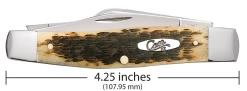 Case Amber Bone Peach Seed Jig (CS) Large Stockman Folder Knife #00204 -Knifes Series Shop CA00204 3