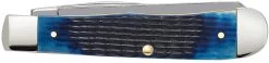 Case Rogers Corn Cob Jig Blue Bone (SS) Large Trapper Folder Knife #02800