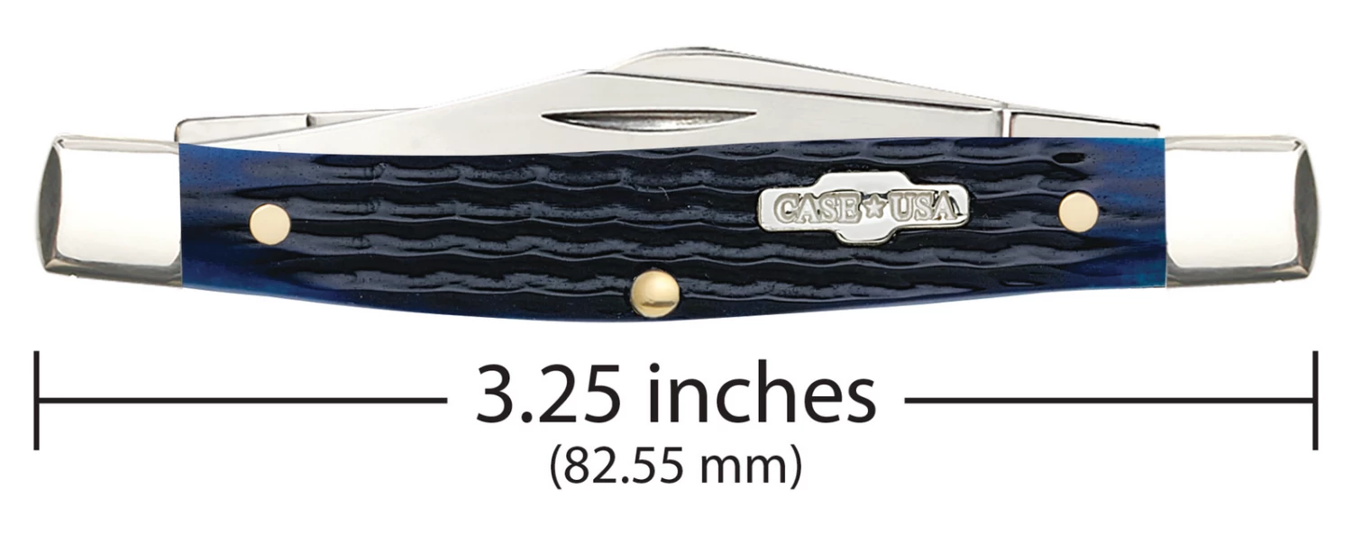 Case Rogers Corn Cob Jig Blue Bone (SS) Medium Stockman Folder Knife #02806 6 Case Rogers Corn Cob Jig Blue Bone (SS) Medium Stockman Folder Knife #02806 - Image 4