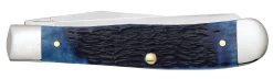 Case Rogers Jig Navy Blue Bone (SS) Large Trapper Folder Knife #07051