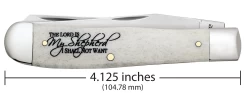 Case Psalm 23 Smooth Natural Bone (SS) Trapper Folder Knife #08795 -Knifes Series Shop CA08795 3