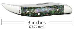 Case Abalone (SS) Small Texas Toothpick Folder Knife #12002 -Knifes Series Shop CA12002 3