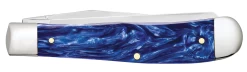 Case Sparxx Smooth Blue Pearl Kirinite® (SS) Large Trapper Folder Knife #23431