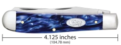 Case Sparxx Smooth Blue Pearl Kirinite® (SS) Large Trapper Folder Knife #23431 -Knifes Series Shop CA23431 3