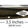 Case Smooth Green And Black Natural Canvas Micarta (SS) Mini Trapper Folder Knife #23472