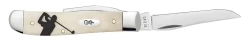 Case Embellished Smooth Natural Bone (SS) Golfer's Knife W/ Divot Tool #27610 -Knifes Series Shop CA27610 1