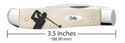 Case Embellished Smooth Natural Bone (SS) Golfer's Knife W/ Divot Tool #27610 -Knifes Series Shop CA27610 3