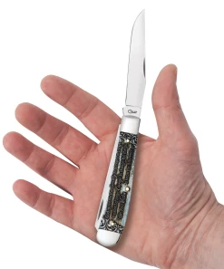 Case Gift Boxed Serenity Prayer Natural Bone (SS) Trapper Folder Knife #38822 -Knifes Series Shop CA38822 2