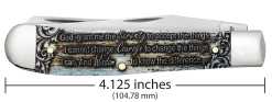 Case Gift Boxed Serenity Prayer Natural Bone (SS) Trapper Folder Knife #38822 -Knifes Series Shop CA38822 4