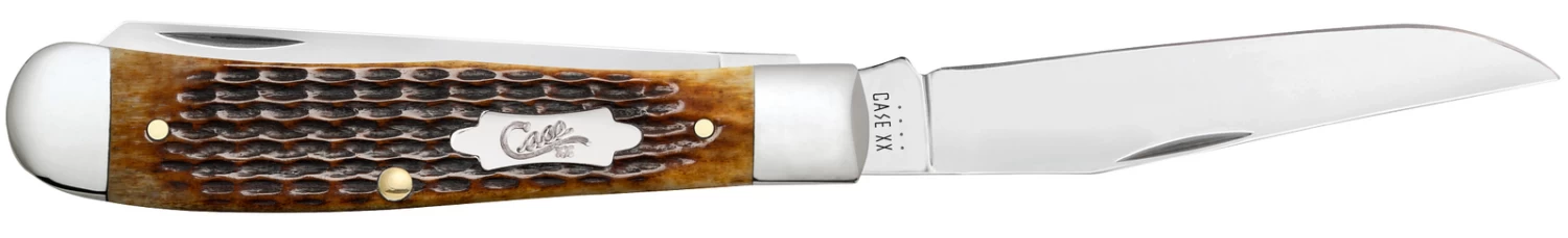 Case Rogers Corn Cob Jig Antique Bone (SS) Large Trapper Folder Knife #52832 4 Case Rogers Corn Cob Jig Antique Bone (SS) Large Trapper Folder Knife #52832 - Image 2