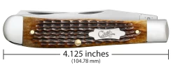 Case Rogers Corn Cob Jig Antique Bone (SS) Large Trapper Folder Knife #52832 9 Case Rogers Corn Cob Jig Antique Bone (SS) Large Trapper Folder Knife #52832 -Knifes Series Shop CA52832 3