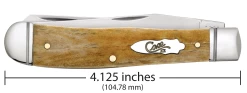 Case Smooth Antique Bone (SS) Large Trapper Folder Knife #58182 -Knifes Series Shop CA58182 3