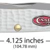 Case Sparxx Standard Jig White Synthetic (SS) Large Trapper Folder Knife #60182