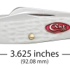 Case Sparxx Standard Jig White Synthetic (SS) Medium Sloped Bolster Stockman Folder Knife #60184 -Knifes Series Shop CA60184