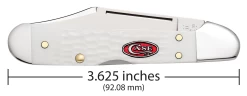 Case Sparxx Standard Jig White Synthetic (SS) Mini Copperlock Folder Knife #60185