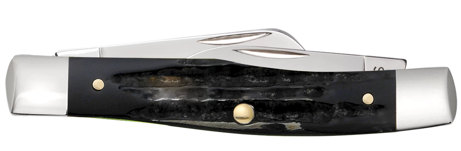 Case Jigged Buffalo Horn (SS) Medium Stockman Folder Knife #65012 4 Case Jigged Buffalo Horn (SS) Medium Stockman Folder Knife #65012 - Image 2