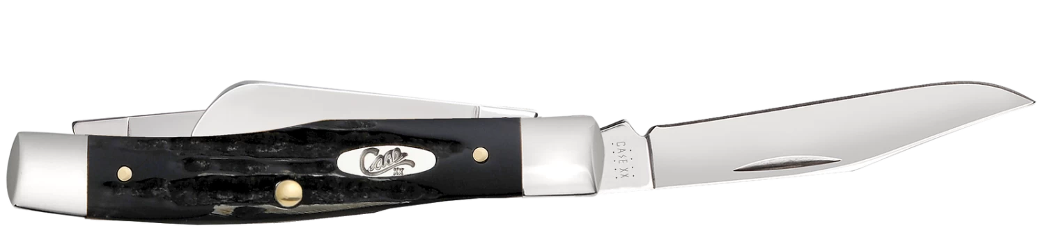 Case Jigged Buffalo Horn (SS) Medium Stockman Folder Knife #65012 5 Case Jigged Buffalo Horn (SS) Medium Stockman Folder Knife #65012 - Image 3