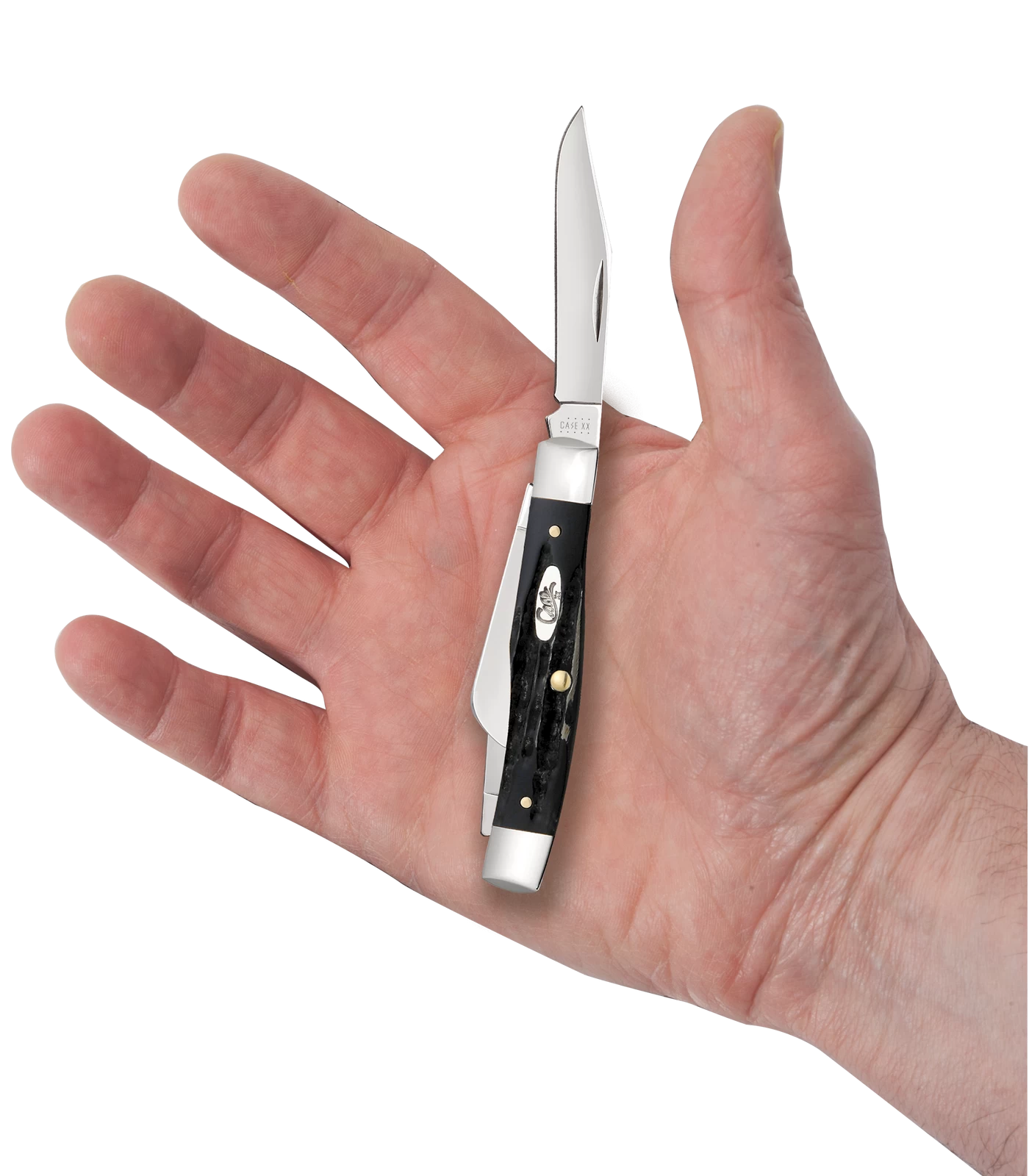 Case Jigged Buffalo Horn (SS) Medium Stockman Folder Knife #65012 6 Case Jigged Buffalo Horn (SS) Medium Stockman Folder Knife #65012 - Image 4