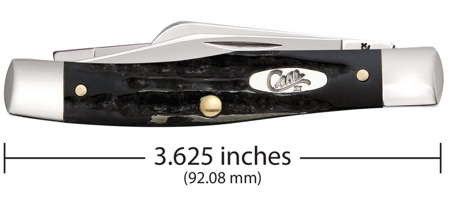 Case Jigged Buffalo Horn (SS) Medium Stockman Folder Knife #65012 3 Case Jigged Buffalo Horn (SS) Medium Stockman Folder Knife #65012