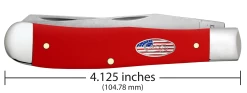 Case American Workman Smooth Red Synthetic (CS) Large Trapper Folder Knife #73930