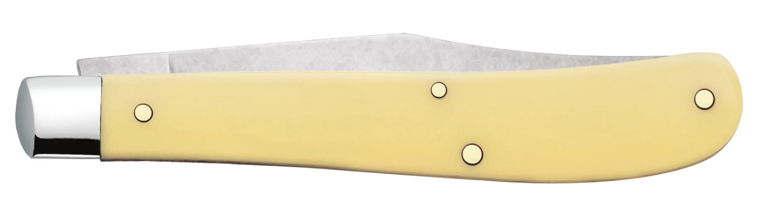 Case Yellow Synthetic (SS) Slimline Trapper Folder Knife #80031 4 Case Yellow Synthetic (SS) Slimline Trapper Folder Knife #80031 - Image 2