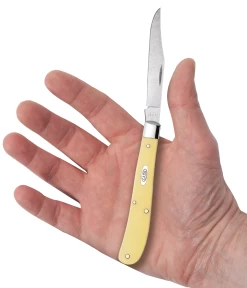Case Yellow Synthetic (SS) Slimline Trapper Folder Knife #80031 12 Case Yellow Synthetic (SS) Slimline Trapper Folder Knife #80031 -Knifes Series Shop CA80031 3