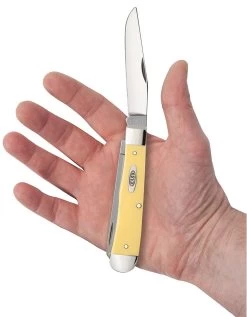 Case Yellow Synthetic (SS) Large Trapper Folder Knife #80161 9 Case Yellow Synthetic (SS) Large Trapper Folder Knife #80161 -Knifes Series Shop CA80161 2