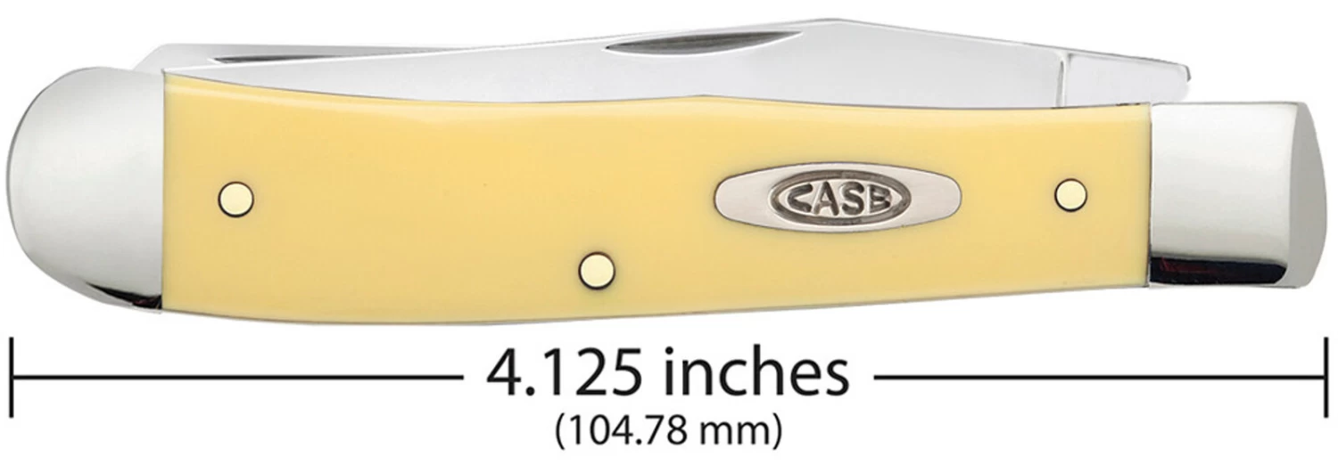 Case Yellow Synthetic (SS) Large Trapper Folder Knife #80161 7 Case Yellow Synthetic (SS) Large Trapper Folder Knife #80161 - Image 5