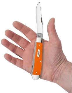 Case Orange Synthetic (SS) Large Trapper Folder Knife #80500 9 Case Orange Synthetic (SS) Large Trapper Folder Knife #80500 -Knifes Series Shop CA80500 3