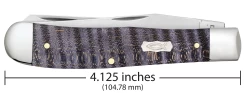 Case Smooth Purple Curly Maple Wood (SS) Large Trapper Folder Knife #80540 -Knifes Series Shop CA80540 3