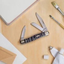 Case Smooth Purple Curly Maple Wood (SS) Medium Stockman Folder Knife #80541 -Knifes Series Shop CA80541 2