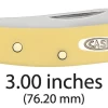 Case Yellow Synthetic (SS) Small Texas Toothpick Folder Knife #81095 -Knifes Series Shop CA81095