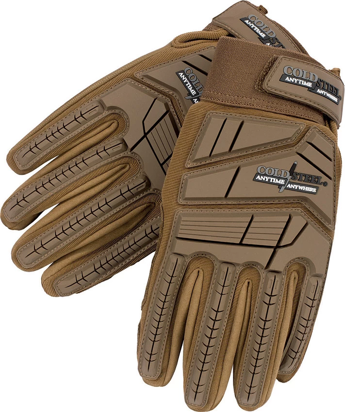 Cold Steel Tactical Coyote Tan Safety Gloves, Various Sizes 3 Cold Steel Tactical Coyote Tan Safety Gloves, Various Sizes