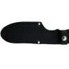 Cudeman Nesmuk Black Rubber Vanadium Steel Skinner Hunting Fixed Blade Knife, Leather Sheath - 111-H