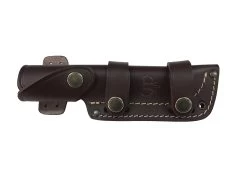 Cudeman Olive Wood Bohler N-690Co Steel Survival Fixed Blade Knife, Leather Sheath - 158-LC