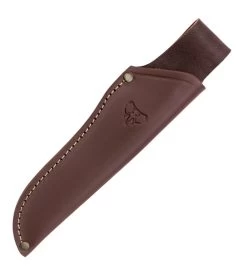 Cudeman Olive Wood Vanadium Steel Classic Hunting Fixed Blade Knife, Leather Sheath - 228-L