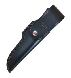 Cudeman Suther Black Micarta Bohler N690CO Steel Hunting Fixed Blade Knife, Leather Sheath - 255-M