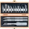 Excel Blades Craftsman Hobby Knife Set In Wooden Box (16 Blades & Knives) - 44283