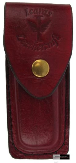 Icaras Leathercraft (Australian Made) Stockman Knife Sheath - Red